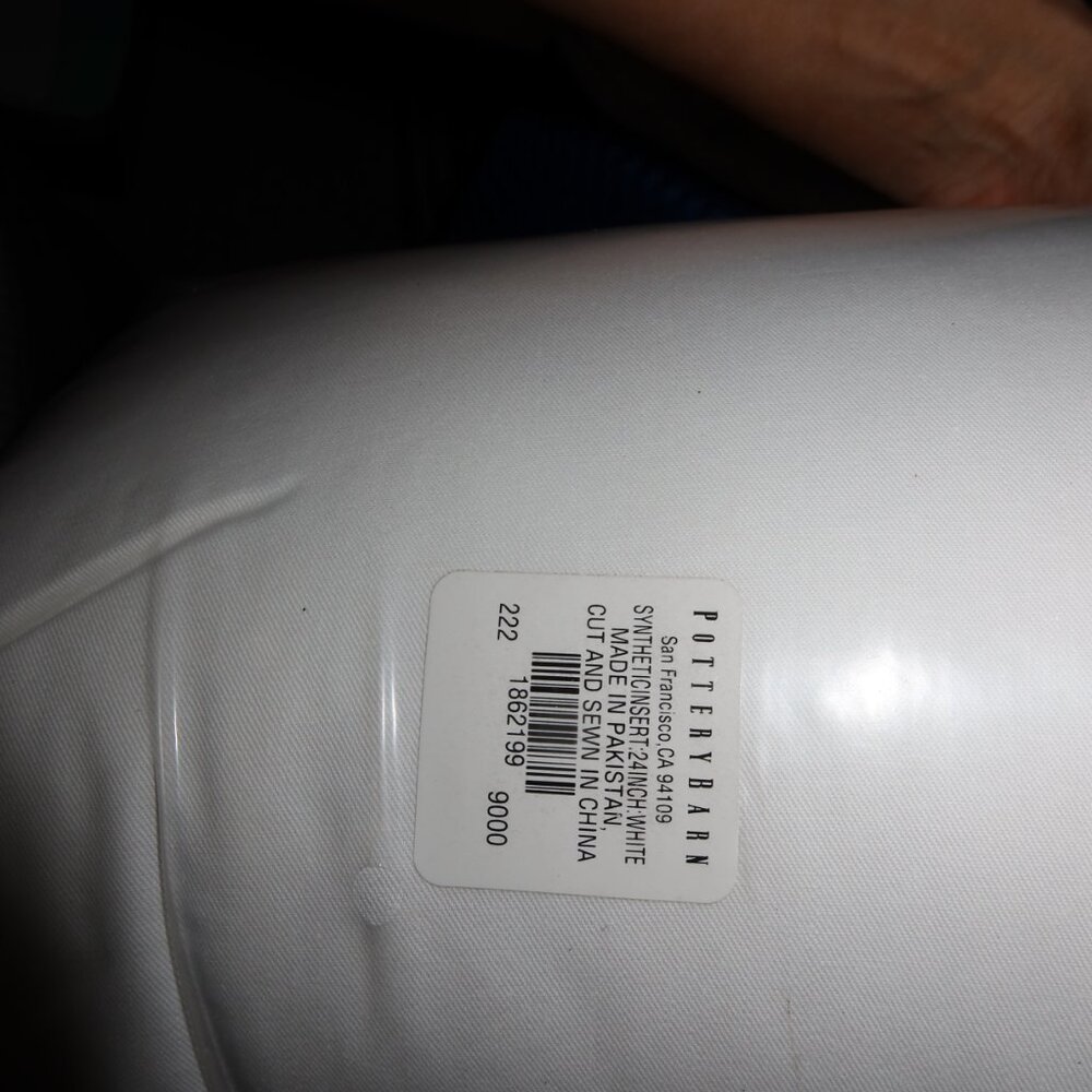 Pottery Barn Faux Mink Pillow Cover & Insert [Euro Size, 24x24] **NWT** - Picture 6 of 10